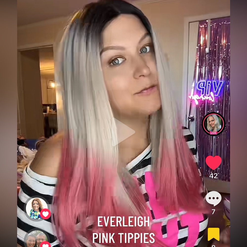 Everleigh Pink Ombre Hair Wig